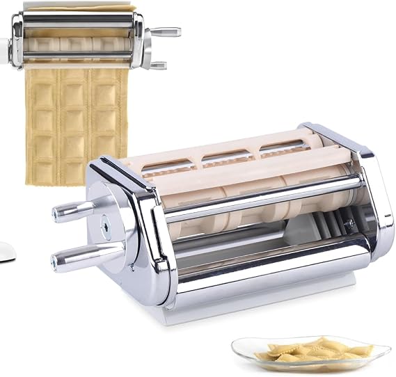 Ravioli Maker Attachment, Kitchen Stand Mixer Attachment Kit, for Pasta Roller Cutter Set