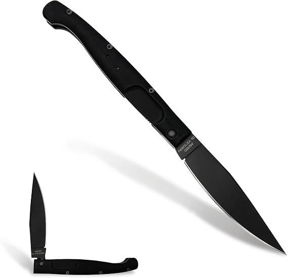 Extrema Ratio - Resolza 10 (Black) Bohler N690 Steel Blade, Stone-Washed Finish, High-Precision Edge, Lightweight Design, Ergonomic Handle, Handcrafted in Italy