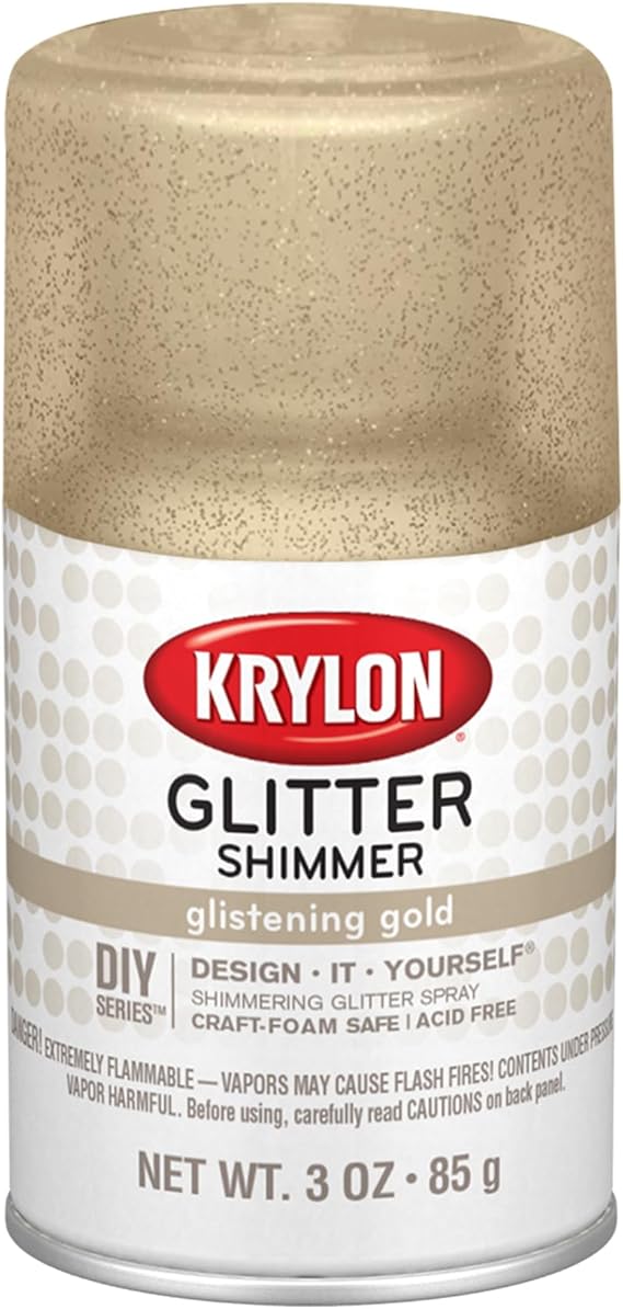 Krylon I00401 Glitter Aerosol Spray, Glistening Gold