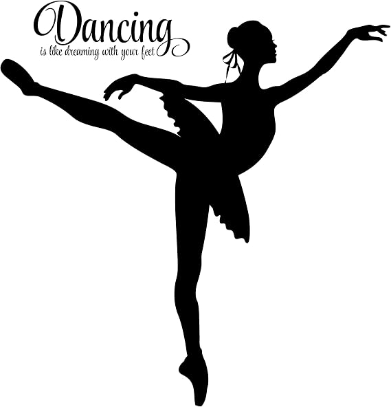 Dancing Ballerina Wall Decal, Ballet Dancer Wall Decor