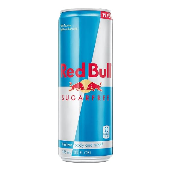 Red Bull Sugarfree Energy Drink | contains caffeine, taurine, B-vitamins, sweeteners, and water, 12 fl oz, can