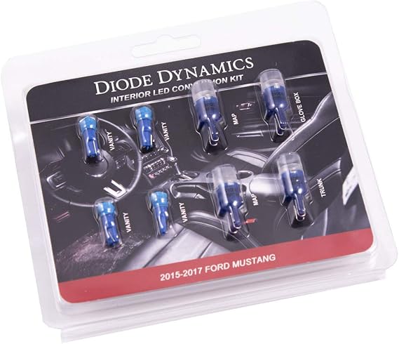 Diode Dynamics Blue Interior LED Kit compatible with Ford Mustang, Stage 1
