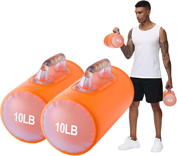Su Dambıl, Su Dolu Antrenman Ağırlık Seti, Su Ağırlık Torbası, Seyahat Ağırlıkları, Ayarlanabilir Ağırlıklar 2, 2,3 kg, Kuvvet Antrenmanı, Fitness ve Şekillendirme için