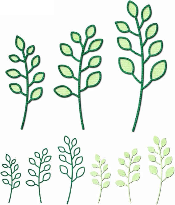 Branches Leaves Plant Die Cuts for Card Making, Paper Embossing Metal Cutting Dies Kit Templates, Storage Pockets Supplies, Photo Frame Album DIY Scrapbooking Stencils Sets