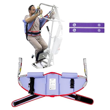 Sit to Stand Lift Sling for Elderly, Stand Assist Aid Support Belt for Lifting Elderly, 500lbs Safety Working Load (Small)