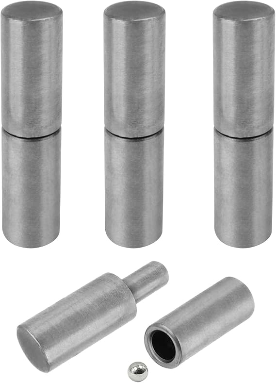 4 PCS Modern Style Carbon Steel Weld On Barrel Hinges, 4⅛ x 1 inch, 700lbs Capacity, Unfinished, for Swing Doors, Trailer Ramp Gates