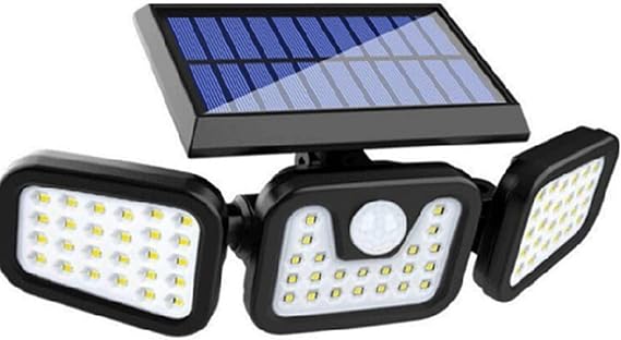 Solar Security Outdoor Light, 270 Wide 74 LED Beads, IP65 Waterproof,Sensor Wall-Mounted Flood Light with/PIR Motion Sensor, for Front Door,Pathwa