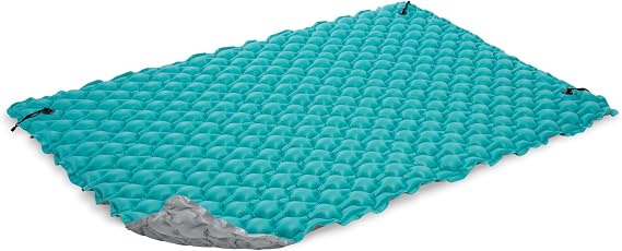 Intex 56841EP Giant Inflatable Floating Water Mat Relaxing Platform Pad for Pools and Lakes with 4 Connect 'n Float Connectors, Teal