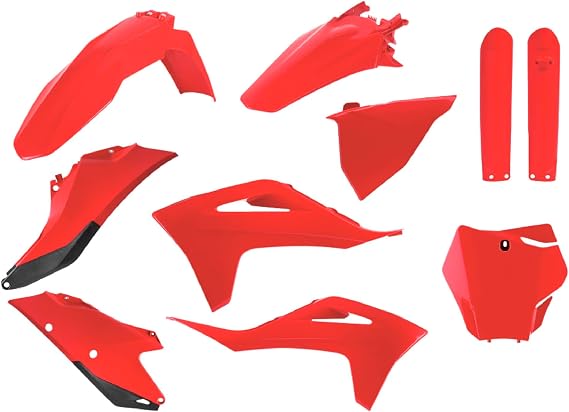 Polisport Motocross (MX) Replica Plastic Kit for GasGas EX/EX-F (2022-23) Dirt Bike OEM Quality, Durable, Flexible & Perfect Fit Red