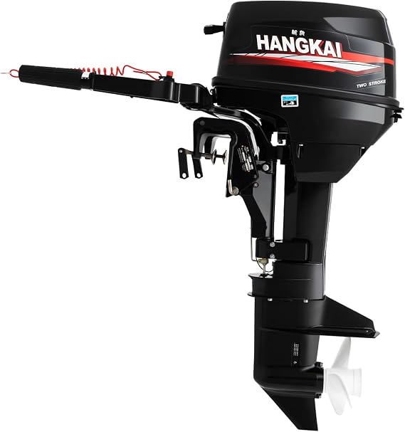 YIYIBYUS 12 HP 2 Stroke Outboard Motor, 169CC, Gasoline, Manual Start, Transom Mount, Black, Aluminum, For Fishing Boats & Small Yachts