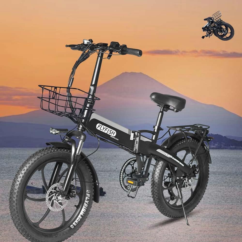 2024 New Model Electric Bicycle No License Required Electric Assist Bicycle Folding 20 Inch Bicycle Girl Fat Bike Electric Assist Bicycle with Extra Thick Tire Bicycle, Stylish, Electric Folding