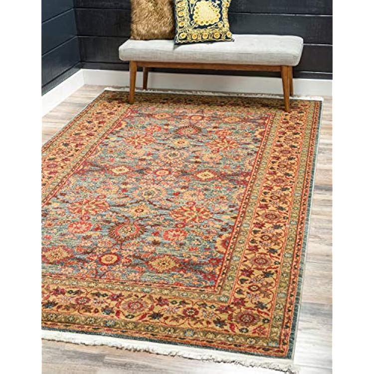 Unique Loom Edinburgh Collection Area Rug - Monroe 2 2 x 3 1 Rectangle BlueBrown