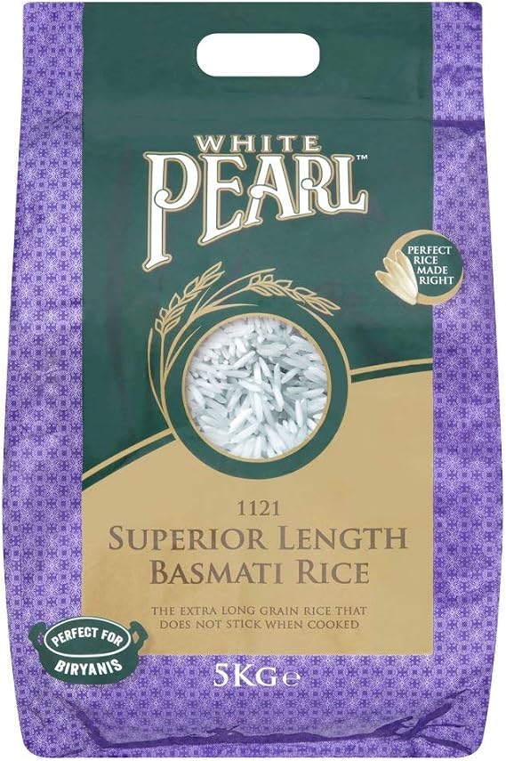 White Pearl 1121 Superior Length Basmati Rice - 5kg