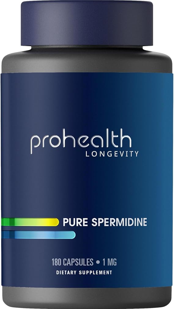 ProHealth Pure Spermidine 1 mg | 180 Capsules | Plant-Based Wheat Germ Extract for Cellular Renewal & Autophagy Support | Non-GMO, Triple Lab-Tested, GMP-Certified