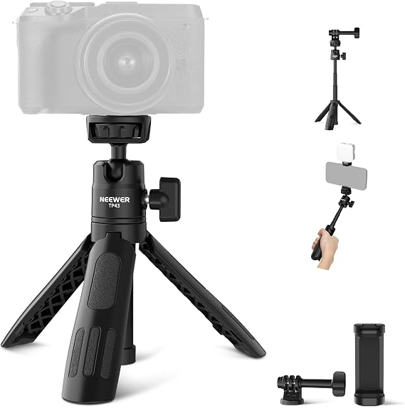 NEEWER Basics Mini Desk Selfie Stick Tripod, TP43 Black