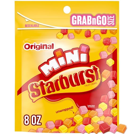 Starburst Original Minis Fruit Chews Candy, Bag, 8 ounce