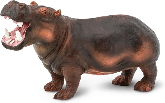 Safari Ltd. Hippopotamus Figurine - Lifelike, Hand-Painted 5" Model Figure - Educational Toy for Boys, Girls & Kids Ages 3+