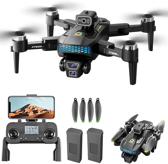 OBEST Drone with 4K Camera for Adults, Brushless Motor FPV Foldable RC Drones, 360 Flips, Headless Mode, Gesture Control, 40min Flight Time, 2 Batteries