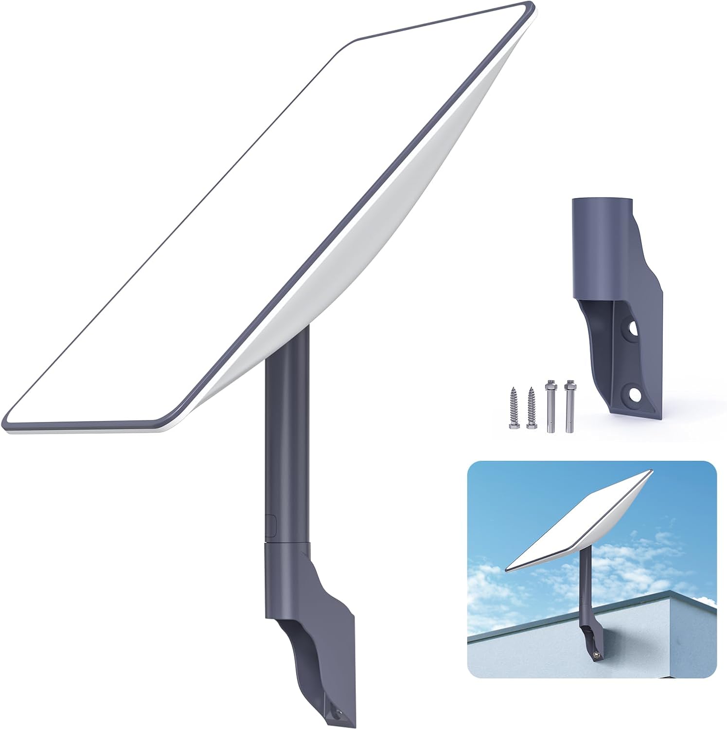 XLTTYWL Starlink Short Wall Mount, Aluminum Alloy Starlink Mount, Starlink Mounting Kit, Starlink Pole Mount, Starlink Roof Mount Compatible with Starlink Internet Kit Satellite