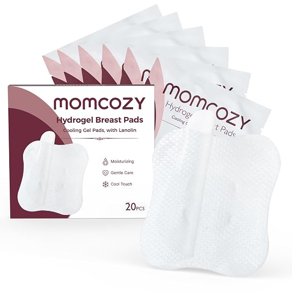 Momcozy Hydrogel Nursing Pads,Cooling Relief,Breastfeeding Essentials 20pcs