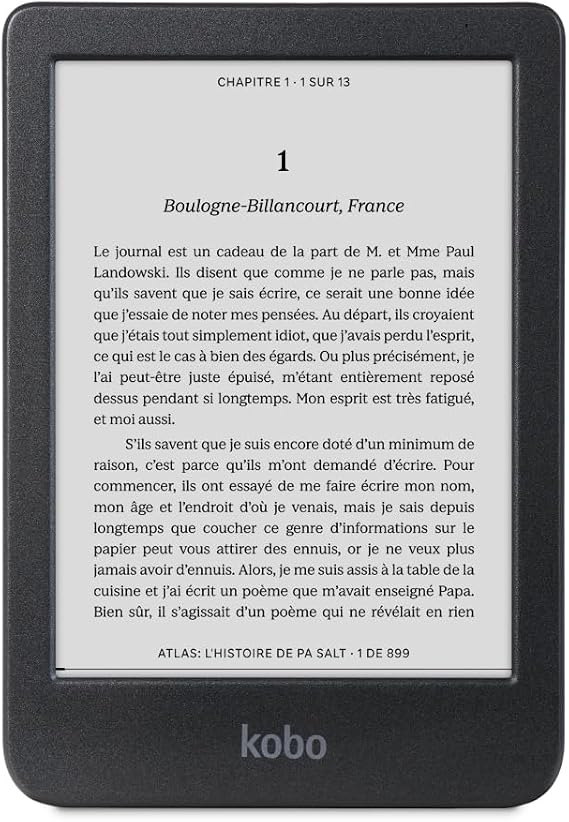 Kobo Clara BW eReader, 6 Touchscreen, Waterproof, 16GB, Black | 6 Glare-Free Touchscreen, ComfortLight PRO, Dark Mode, eBooks, Audiobooks, 16GB