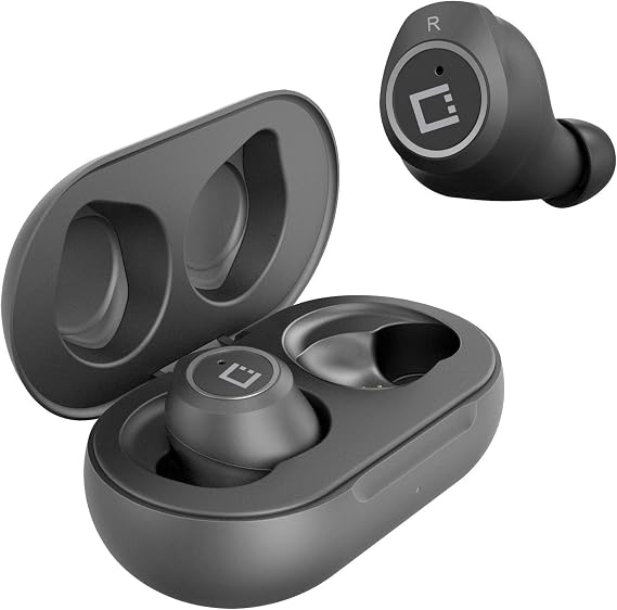 Wireless V5 Bluetooth Earbuds Compatible with Xiaomi Redmi Note 6 Pro with Charging case for in Ear Headphones. (V5.0 Black)