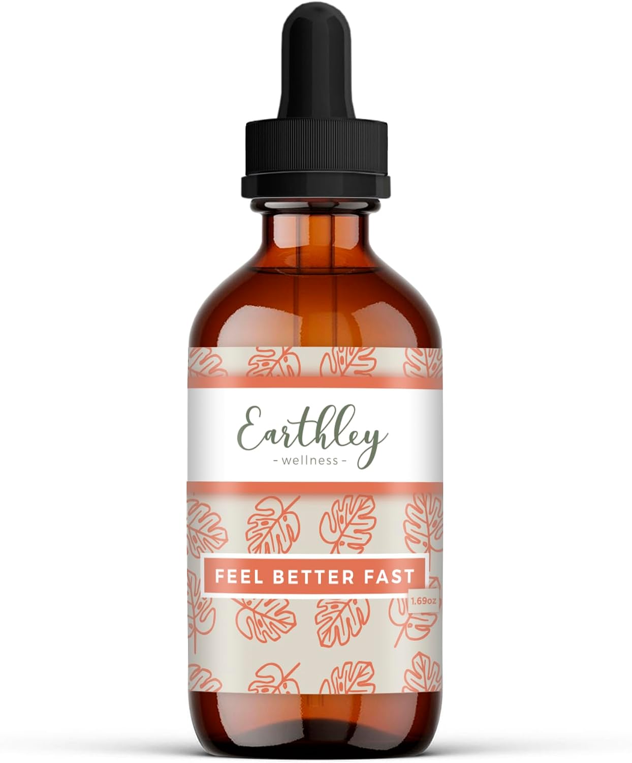 Earthley Wellness Feel Better Fast, Echinacea Root, Fennel, Astragalus root, Elder flower and Cinnamon, New Size 1.69 oz