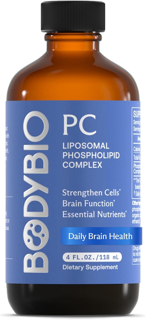 BodyBio PC - Phosphatidylcholine for Brain, Cellular & Cognitive Health | Mental Clarity, Healthy Aging & Gentle Daily Detox