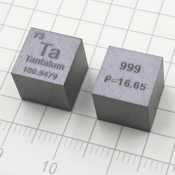CcacHe Tantalum Cube 10mm Element Cubes Up to 99.9% Purity Periodic Table Cube (1pcs)