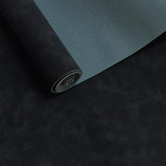 Black Suede Faux Leather Fabric Soft Leatherette Vinyl for Sewing | Faux Suede Fabric, 30x135cm Frosted Synthetic PU Leather Vinyl Fabric Waterproof Material for DIY, Bags, Fashion Accessories
