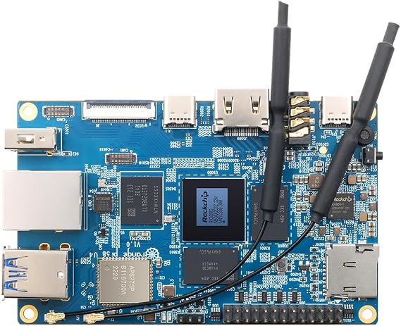 Orange Pi 5B 8GB with 64GB eMMC Rockchip RK3588S 8 Core 64 Bit Wi-Fi6, BT5.0 Single Board Computer, 2.4GHz Frequency Open Source Development Board Run Orange Pi OS,Android,Debian,Ubuntu