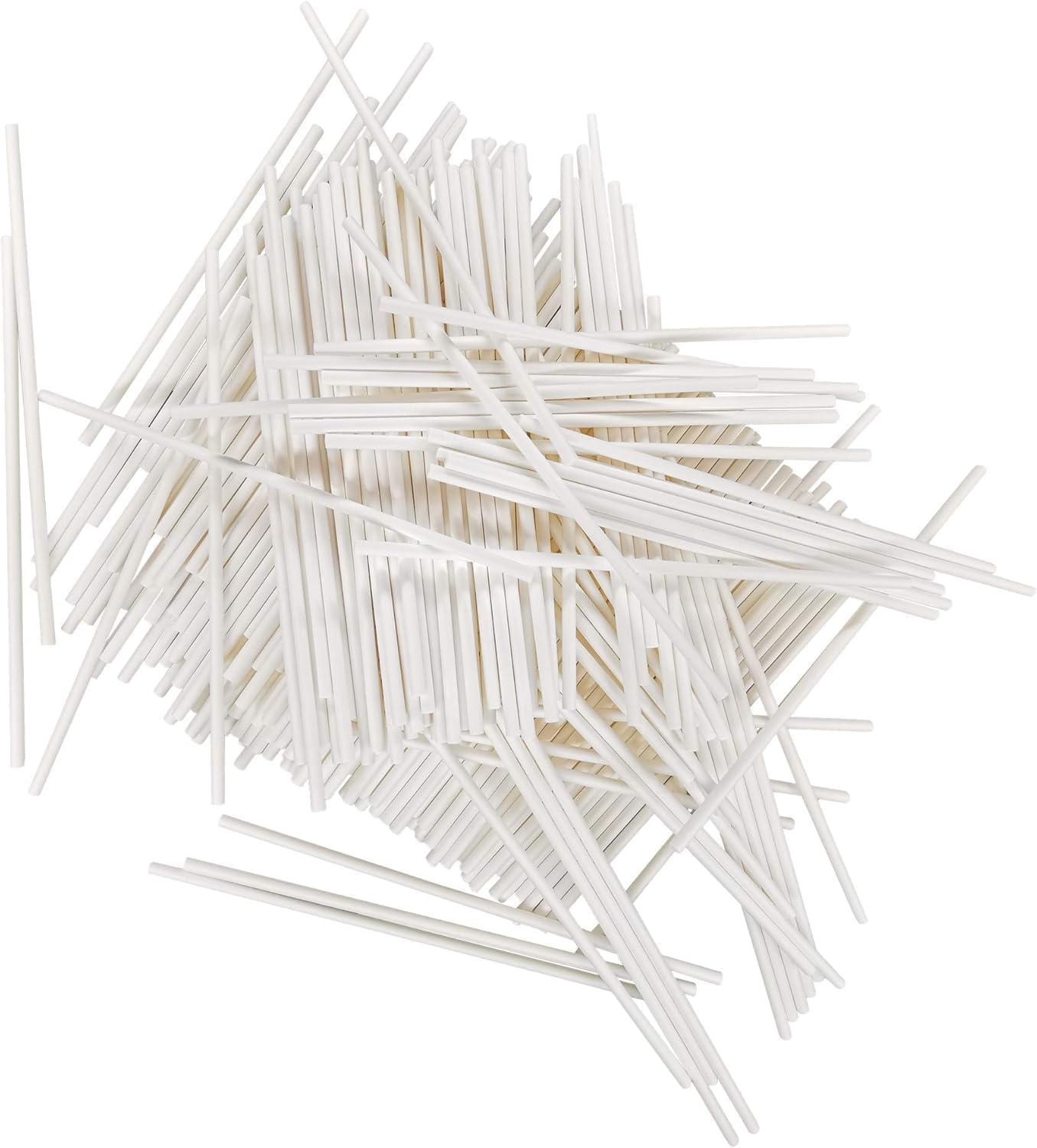 200 Count 5 INCH White Paper Lollipop Sticks,Cake Pop Sticks,Sucker Sticks for Cookies,Rainbow Candy,Chocolate,Cake TopperDia 4mm