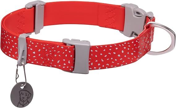 Ruffwear, Confluence Dog Collar, Stink & Waterproof, Red Sumac, 14"-20"