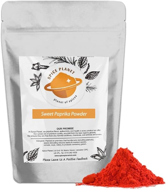 Sweet Paprika Powder | Ground Seasoning Spanish Premium Quality by Spice Planet® 25g-1.9kg (25 Grams)
