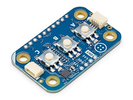 Arduino Modulino Buttons [ABX00110] - Qwiic-Compatible 3-Button Module with LEDs for Arduino Projects and Interactive Controls