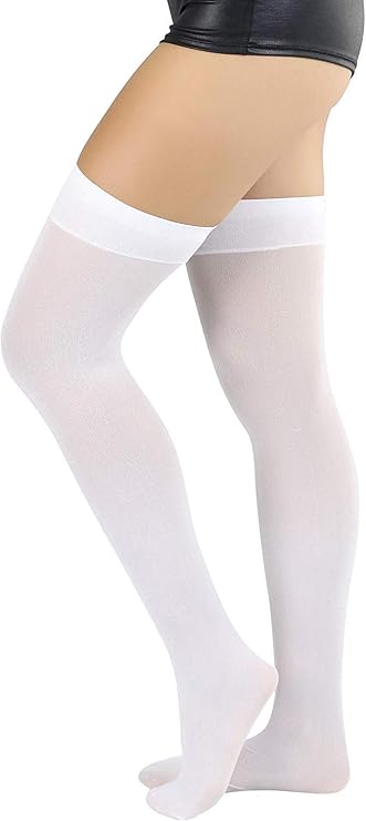 ToBeInStyle Women's Opaque Nylon Thigh Highs