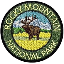 Rocky Mountain National Park Patch 3" Embroidered Iron-on/Sew-on Decorative Embroidery Applique Clothing Vest Jacket Premium Stitching Nature Wild Animals Forest Trees Hiking Trail Souvenir Badge
