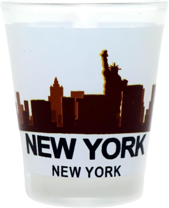 New York City Sunset Skyline Shot Glass