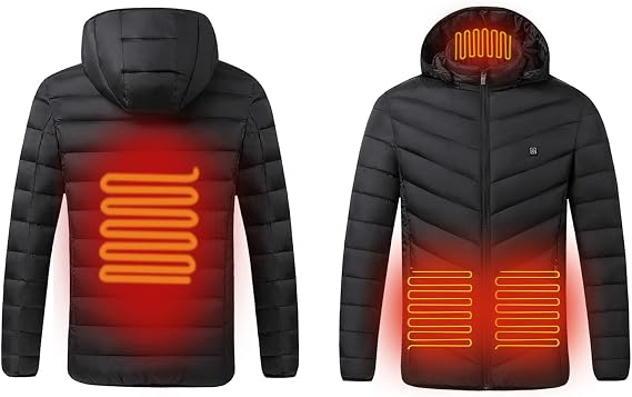 Heated Jacket Women Clearance,2024 Upgraded 9/19/21 Heated Zone Heated Jacket Winter Warm Coat Today's Deals,4 Levels Heat Settings Electric USB Smart Heating Jacket Heated Body Warmer Coat M-6XL