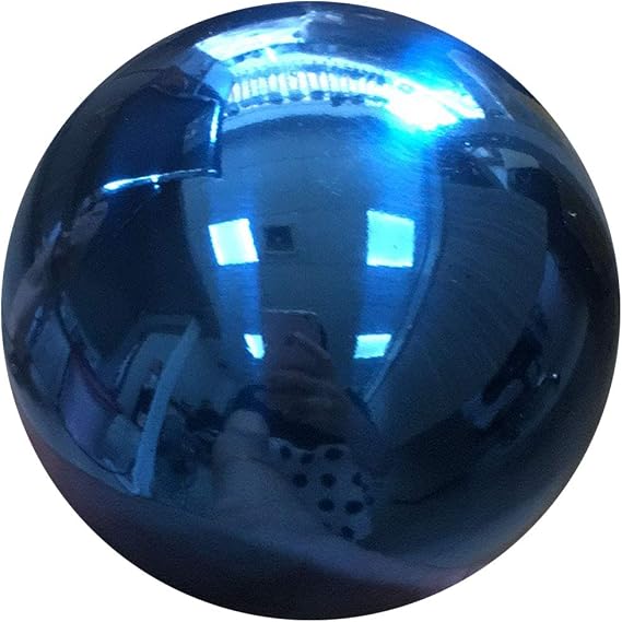 12 inches in Gazing Ball,Seamless Blue Stainless Steel Polished Reflective Smooth Mirror Garden Sphere Globe,Props of Photography,Colorful Addition to Any Garden Home