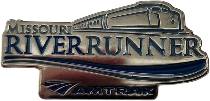 Amtrak Collector Edition Missouri River-Runner Flyer Die Struck Enamel Lapel Pin, 1 1/4 X 3/4 Inch