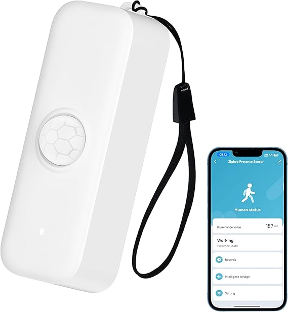 Smart Motion Detector: WiFi Motion Sensor with App Alerts for Smart Home Automation, Compatible with Alexa Echo (1 Pack)