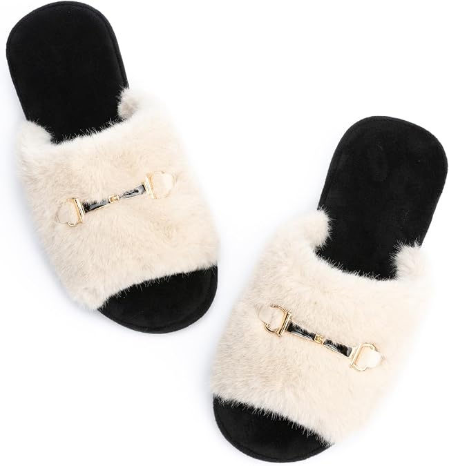 GOEWY Arch Support House Slippers for Women Indoor Outdoo With Memory Foam