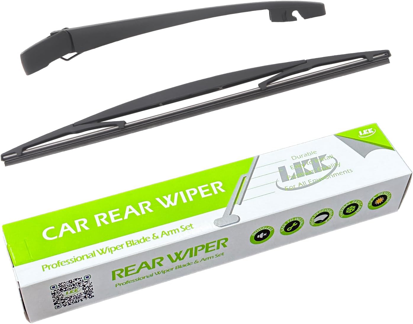 LKK Rear Windshield Wiper Arm Blade Assembly Kit Compatible with Honda Passport 2019-2023, Honda Odyssey 2018-2024 Rear Wiper Set