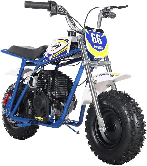 X-PRO 40cc Mini Dirt Bike Mini Pit Bike Motorcycle Gas Power Off Road (Blue)