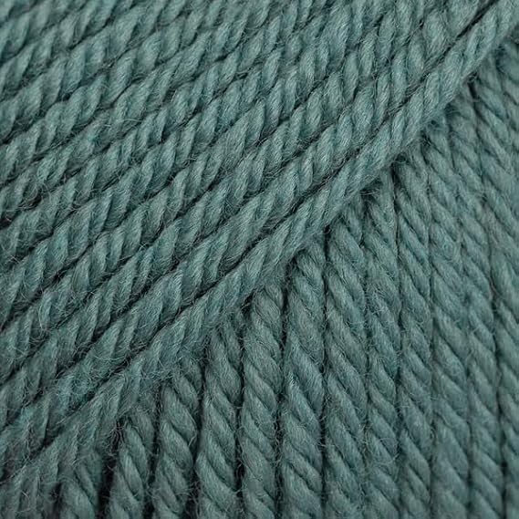 Drops Daisy 100% Merino Wool Yarn for Knitting and Crocheting, 3 or Light, DK, Leight Worsted Weight, 1.8 oz 120 Yards per Ball 1 * 50g (18 Dark Blue Green)