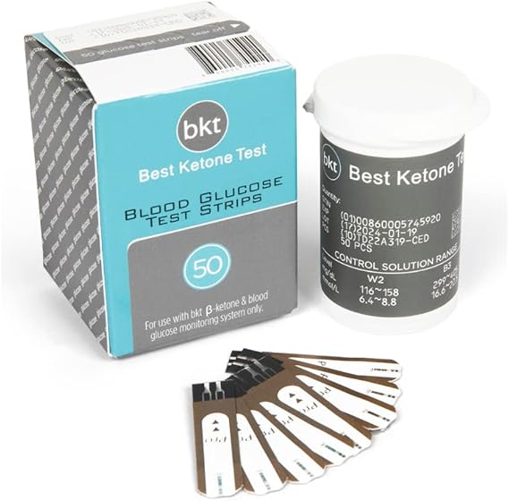 BKT TD-4279 Blood Glucose Test Strips 50ct - NOT for Keto-Mojo GK+ Only for BKT Meter and Original Keto-Mojo Bluetooth TD-4279