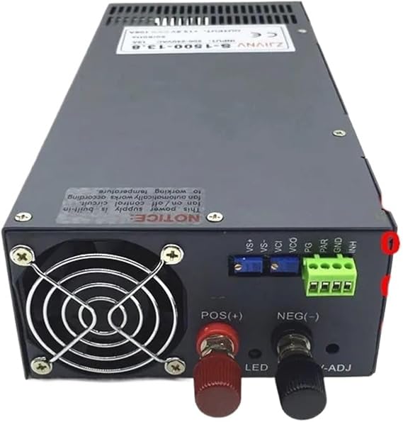 1500w Switching Power Supply ac-dc Output 0-12v 13.8v 15v 24v 36v 48v 60v 72v 90V 110V 220V 350V Current and Voltage Adjustable(110V,0-15V 0-100A)