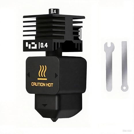 HICTOP Hotend for Bambu Lab H2D 3D Printers Bambu lab H2S/P2S/H2D/H2D Laser/A1/A1 Mini Hotend with a 0.4mm Hardened Steel Nozzle and Silicone Cover (1, 0.4mm)