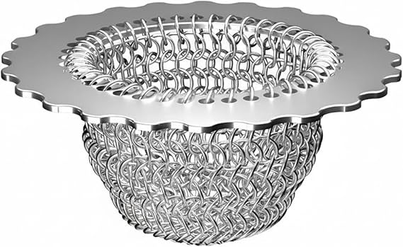 Reversible Kitchen Sink Strainer Sink Food Catcher Sink Plug Strainer Replacement for Kitchen Sink Basket Anti-Clogging, Sink Strainers for Kitchen Sinks With Large Wide Rim 10 cm Diameter